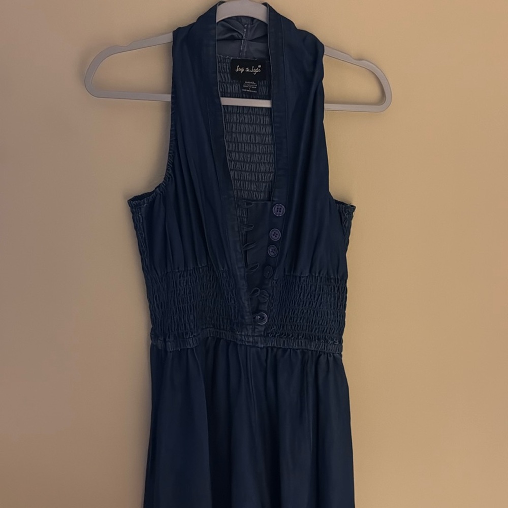 Step in Style Denim Long Dress - Picture 1 of 4